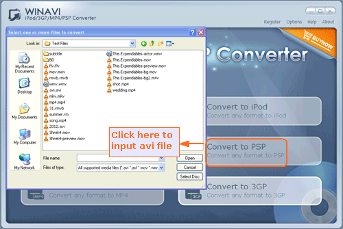 AVI to PSP, Convert AVI to PSP, AVI to PSP converter, AVI PSP