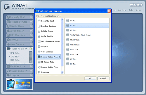 Input DVD files to convert dvd to avi - screenshot