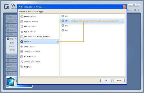 input DVD files for dvd to vcd conversion - screenshot