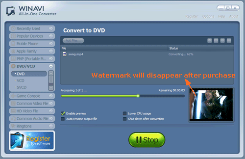 free convert mp4 to dvd video format