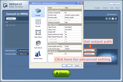 rmvb-converter-advanced-settings - screenshot