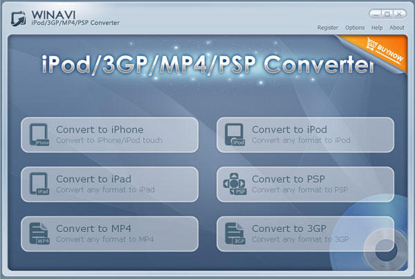 Convert any videos to MP4/3GP/iPad/iPod/iPhone/PSP